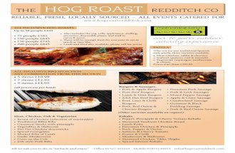 Hog Roast - BBQ menu 2015/ 2016