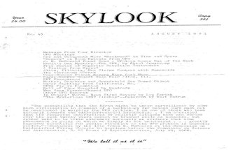 MUFON UFO Journal - 1971 8. August - Skylook
