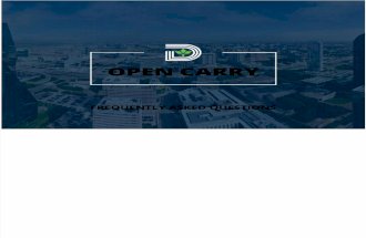 Dallas Open Carry FAQ