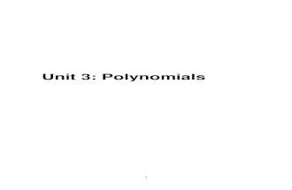 3rd ESO Unit 3 Polynomials ESO