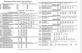 Kladionička lista SportPlus