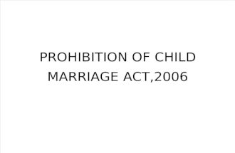child marriage act, 2006