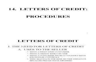 14.Letters of Credit Procedures