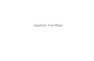 3 - Aquinas 2d Way