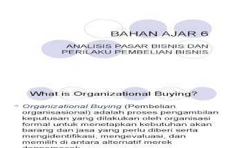 6.Analisis Pasar Bisnis Dan Perilaku Pembelian Bisnis