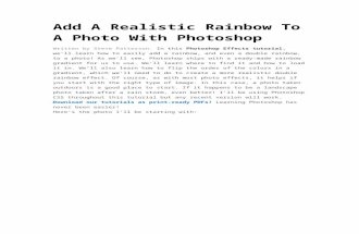 Add a Realistic Rainbow to a Photo With Photoshop