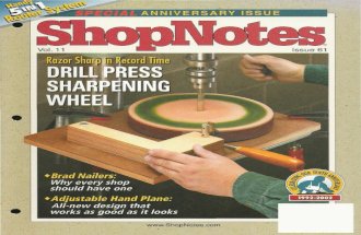 ShopNotes #61 - Drill Press Sharpening Wheel