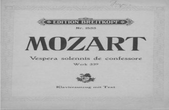 Mozart VesperaeConfessore KV339
