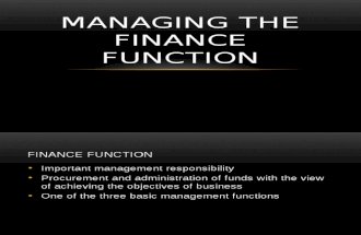 CHAPTER 12-Managing the Finance Function