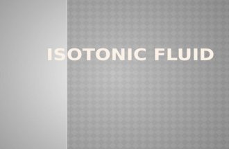 Isotonic Fluid Basic
