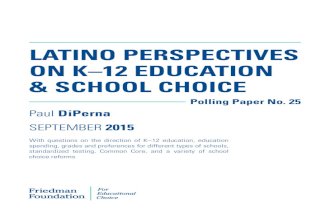 Latino Perspectives Report on Education