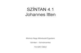 MOME Szintan 4.1 Johannes Itten 1