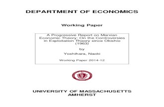 A Progressive Report on Marxian Economic Theory: On the Controversies in Exploitation Theory since Okishio (1963)