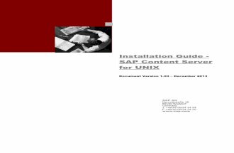 Installation Guide SAP for UNIX