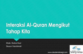Interaksi Al-Quran Mengikut Tahap Kita