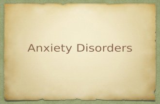 Anxiety Disorders. Anxiety; 1-normal 2- pathological.