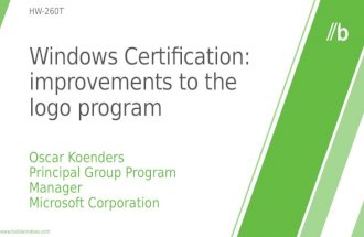 “I don’t know if consumers grasp the purpose of the Windows Logo program …. That it is a sign of quality.. Its not just the sign that Windows is installed.