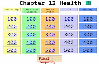 Chapter 12 Health 100 200 300 400 500 100 200 300 400 500 100 200 300 400 500 100 200 300 400 500 100 200 300 400 500 VocabularyCommunicable Diseases.