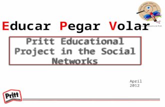 Educar Pegar Volar Pritt Educational Project in the Social Networks April 2012.