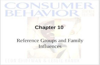 Chapter 10 Reference Groups and Family Influences.