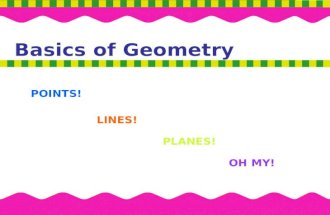 Basics of Geometry POINTS! LINES! PLANES! OH MY!.