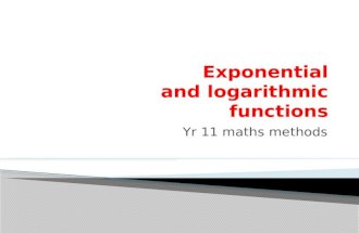 Yr 11 maths methods.  To define and understand exponential functions.  To sketch graphs of the various types of exponential functions.  To understand.