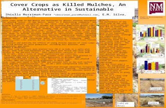 Cover Crops as Killed Mulches, An Alternative in Sustainable Agriculture in Semi-Arid New Mexico Shiella Merriman-Parr *smerriman_parr@hotmail.com, E.M.
