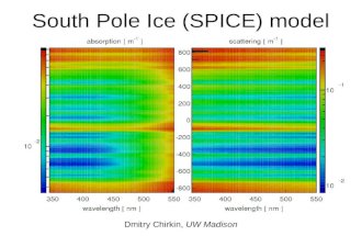 South Pole Ice (SPICE) model Dmitry Chirkin, UW Madison.
