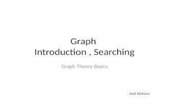 Graph Introduction, Searching Graph Theory Basics - Anil Kishore.