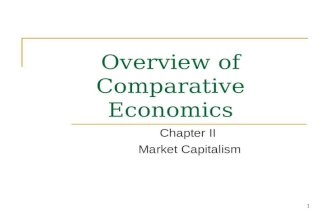 1 Overview of Comparative Economics Chapter II Market Capitalism.