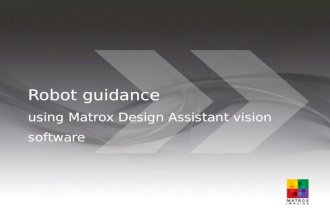 Robot guidance using Matrox Design Assistant vision software.