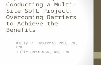 Top 5 Strategies to Conducting a Multi-Site SoTL Project: Overcoming Barriers to Achieve the Benefits Kelly P. Beischel PhD, RN, CNE Julie Hart MSN, RN,