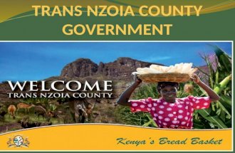 2 THE COUNTY AT A GLANCE Trans Nzoia County comprises five electoral constituencies; Endebess, Cherangany, Saboti, Kwanza and Kiminini. It covers an.