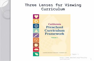 Three Lenses for Viewing Curriculum Unit 7 - Key Topic 1 .