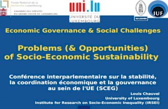 Economic Governance & Social Challenges Problems (& Opportunities) of Socio-Economic Sustainability Conférence interparlementaire sur la stabilité, la.