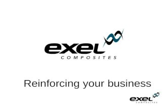 Reinforcing your business. Interim Report Q1 2010 Exel Composites Plc Vesa Korpimies President and CEO.