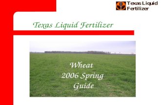1 Texas Liquid Fertilizer Wheat 2006 Spring Guide.