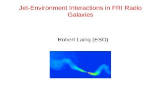 Jet-Environment Interactions in FRI Radio Galaxies Robert Laing (ESO)