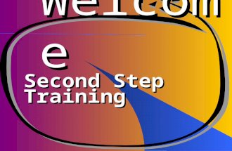 Welcome Second Step Training. This approach is about teaching all children skills in: This approach is about teaching all children skills in: Empathy.