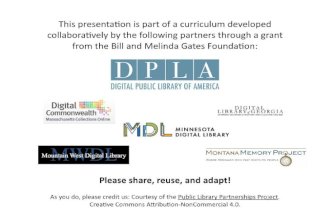 Planning for Digitization Public Library Partnership Project  Jennifer Birnel, Montana Memory Project Digital Public Library of America  September.