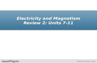 Electricity and Magnetism Review 2: Units 7-11 Mechanics Review 2, Slide 1.