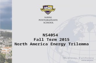 NS4054 Fall Term 2015 North America Energy Trilemma.