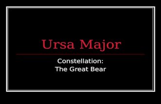 Ursa Major Constellation: The Great Bear. Ursa Major Ursae Majoris Abbreviation Uma On meridian 9pm April 20.