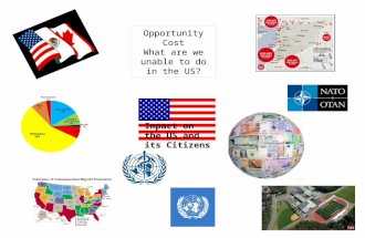 Impact on the US and its Citizens Opportunity Cost What are we unable to do in the US?