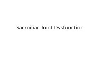 Sacroiliac Joint Dysfunction. Normal Anatomy Load transfer between spine and legs Basic platform with 3 large levers acting on it (spine, 2 legs) Nutation.