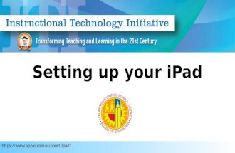 Setting up your iPad
