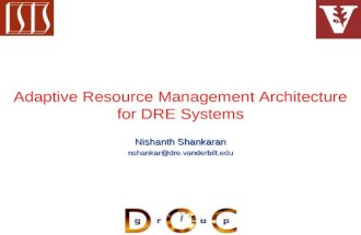Adaptive Resource Management Architecture for DRE Systems Nishanth Shankaran nshankar@dre.vanderbilt.edu.