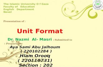 Prepared by : Aya Sami Abu Jalhoum ( 220102284 ) Hiam Orooq ( 220110731) Section : 202 The Islamic University O f Gaza Faculty of Education English Department.
