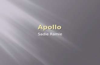 Apollo Sadie Ramie. Background  Born on the island of Delos.  Son of Zeus and Leto and Artemis’s twin.  He is the god of Light and Truth, the master.