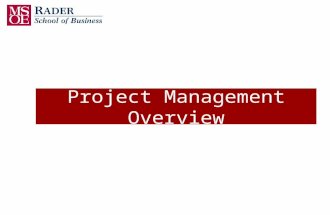 EM-795 Project Management Overview. EM-795 Value of Project Management Improve overall performance in time, cost, and technical areas Focus on customer’s.